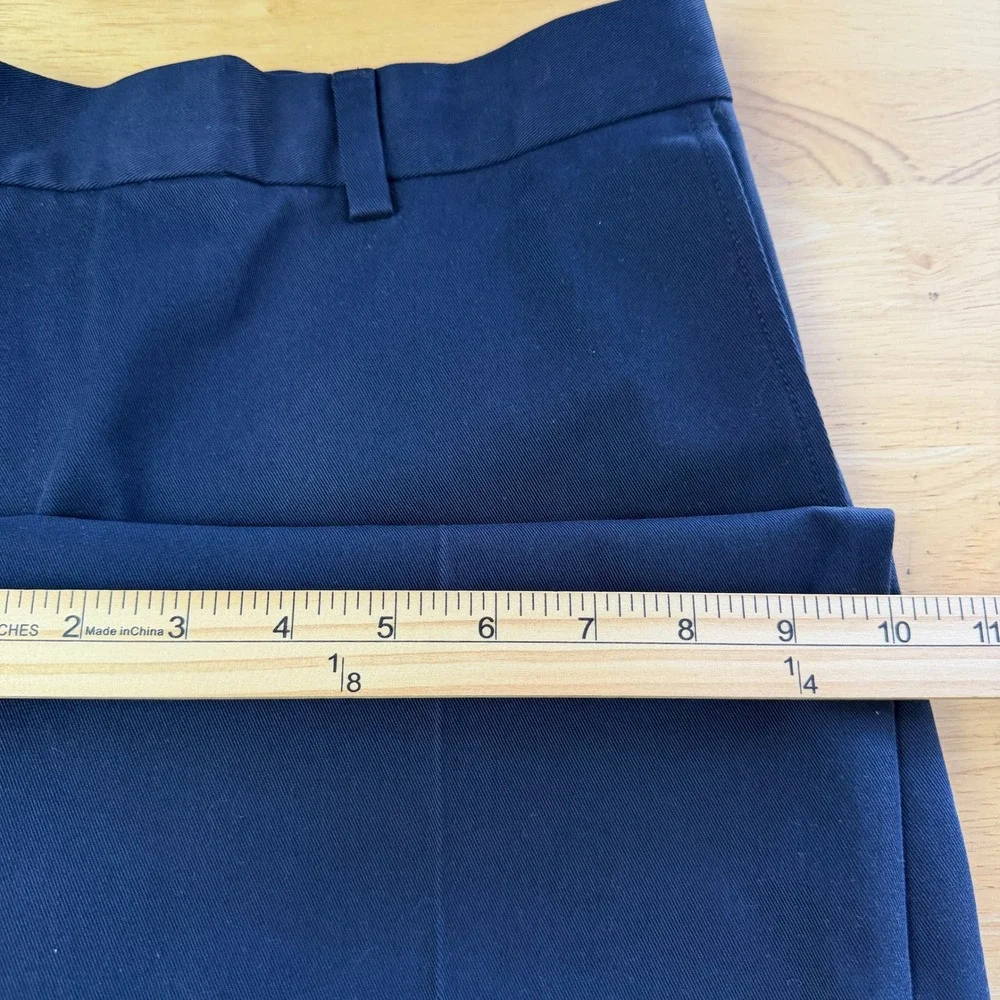 Brooks Brothers Advantage Chino Milano Mens 38x27 Slim Fit Navy Blue Pants